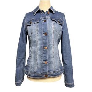 1822 Denim Womens Jean Jacket Sz M Trucker Heritage Classic